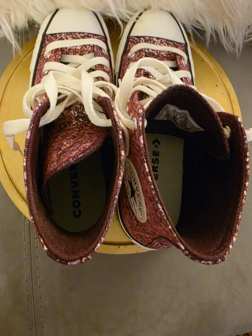 Converse Chuck Taylor High-Top Sneakers — Pink Glitter - Picture 7 of 12